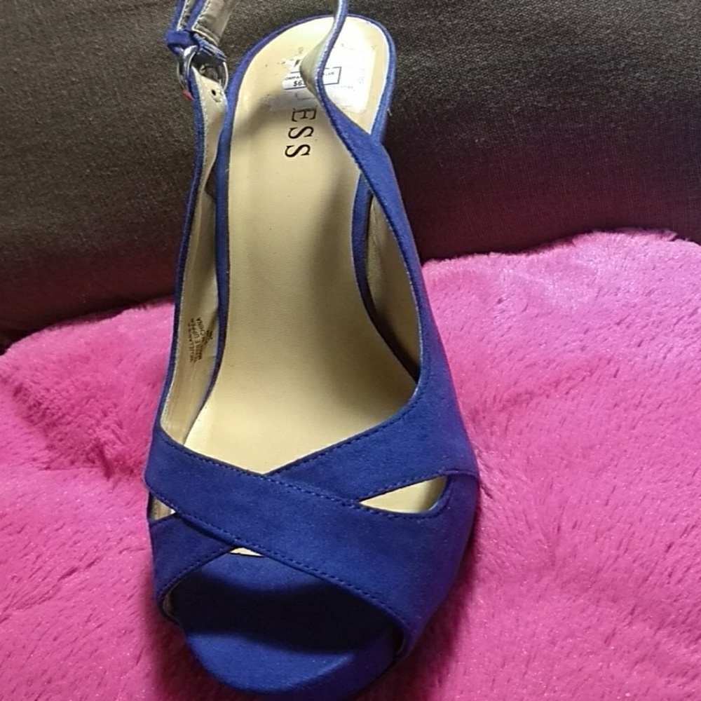 Blue guess heels